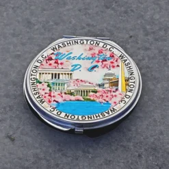 Cherry Blossom Compact Folding Vanity Mirror