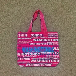 Pink Washington DC Tote Bag